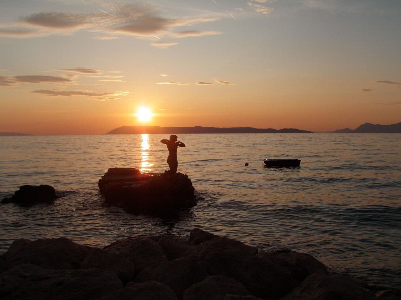 Podgora coastal town on Makarska Riviera